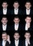 Multiple faces composite of businessman