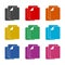 Multiple File Document icon or Logo Design Element, color set