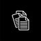 Multiple File Document icon or Logo Design Element on dark background