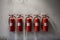 Multiple fire handheld protection extinguisher. Generate ai