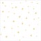 Multiple gold shiny metallic spots on white background