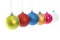 Multiple hanging Christmas ball