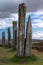 Multiple menhirs at Ring of Brodgar Neolithic Stone Circle.