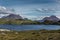 Multiple mountain peaks east of Loch Buine Moire, Scotland
