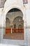 Multiple ornate arches of the Bou Inania madrasa in Fez, Morocco