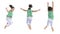 Multiple Poses of A Girl Jumping in the Air