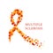 Multiple sclerosis dotted ribbon