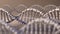 Multiple spinning DNA molecules. Genetic disease, modern science or molecular diagnostics concepts. 4K seamless loop