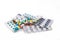 Multiple strips of pills tablet, caplet, capsule. Medication for various disease