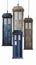 Multiple TARDIS, from Doctor Who, space-time machine, blue police phone call box, Generative AI