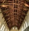 Multiple wooden planks making a roof in Great Hall of Stirling Castle, Scotland