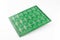 Multiplied printed circuit boards PCB isolated on the white background. PCB assembly