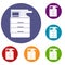 Multipurpose device, fax, copier and scanner icons