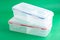 Multipurpose Plastic Container With Airtight Lid; Photo On Green Background