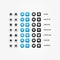 Multipurpose set of web icons for business, finance and communication.