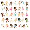Multiracial baby walking collection