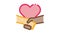 multiracial handshake heart Icon Animation