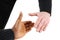 Multiracial handshake between two business men