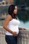 Multiracial Woman Five Months Pregnant (1)