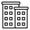 Multistory map icon outline vector. Block building