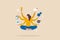 Multitasking or manage project, task or work efficiency, productivity or time management, workload balance or work responsibility