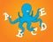 Multitasking octopus holding different letters