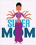 Multitasking super mom concept with Indian woman - Vector