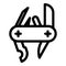 Multitool function icon, outline style