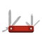 Multitool knife icon, flat style