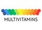 Multivitamin label inspiration, icon concept vitamins,