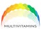 Multivitamin label inspiration, icon concept vitamins,