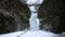 Multnomah Falls in Deep Freeze Winter Season Portland Oregon 1080p