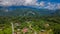 Mulu village landscape with forest and mountains near Gunung Mulu national park. Borneo. Sarawak.