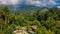 Mulu village surrounded by forest and mountains near Gunung Mulu national park. Borneo. Sarawak.