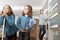 Mum and Daughters Cleaning Living