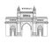 Mumbai city icon. Architectural symbol of Mumbai. Gateway of India. Indian architecture. Indian famous travel plalce