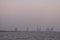 Mumbai harbor captured from a boat, from a long distance