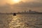 Mumbai harbor with Gate of India, India