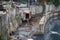 Mumbai,India,August-25-2019:Open sewage gutter running through busy resedential location: Open sewage poses health hazards to