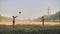 Mumbai, India - December 17, 2018: Children throw the ball to each other at Oval Maidan in Mumbai. India.