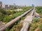 Mumbai, India - December 17, 2019: A thick pipe in a poor area of Mumbai.