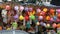 Mumbai, INDIA - October 2011 : People buying traditional lanterns on street for Diwali festival.