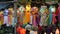 Mumbai, INDIA - October 2011 : People buying traditional lanterns on street for Diwali festival.