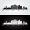 Mumbai skyline and landmarks silhouette. Vector illustration.