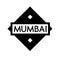 MUMBAI stamp on white