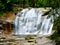 Mumlava waterfall in the Krkonose National Park in Czech Bohemia