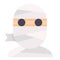 Mummy avatar, Halloween costume vector icon