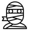 Mummy avatar, Halloween costume vector icon