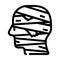 mummy fear line icon vector illustration