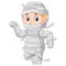 Mummy walking cartoon